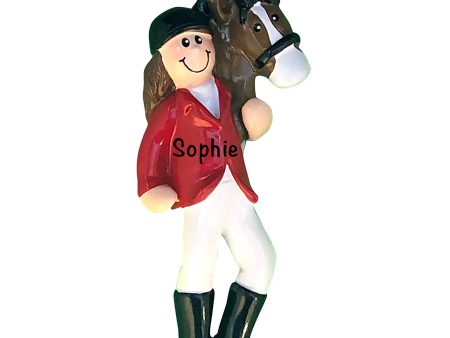 Horse Riding Girl Christmas Ornament For Sale