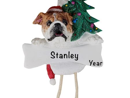 Bulldog Personalized Ornament With Dangling Legs Online now