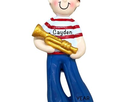 Trumpet Boy Christmas Ornament Online Sale