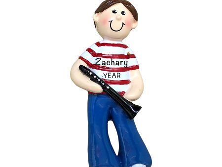 Clarinet Boy Christmas Ornament on Sale