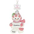 Pink Baby s 1st Christmas Snowman Personalized Ornament Sale