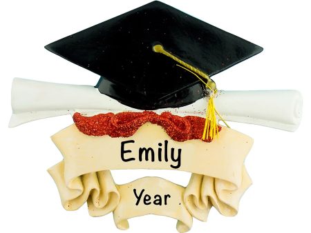 Graduation Cap & Scroll Personalized Ornament Online