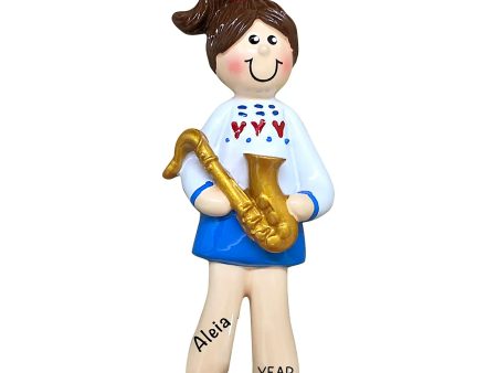 Saxophone Girl Christmas Ornament Cheap