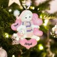 Pink Baby s 1st Christmas Snowbaby Personalized Ornament Online Sale