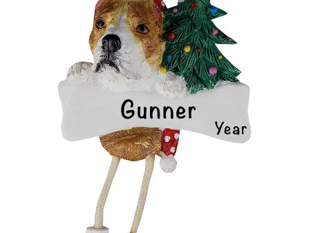 Pit Bull Personalized Ornament - Tan & White Online now