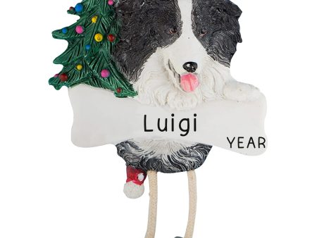 Border Collie Personalized Ornament on Sale