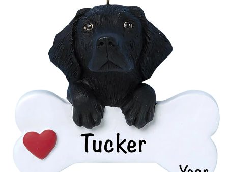 Black Labrador Dog Bone Christmas Ornament Hot on Sale