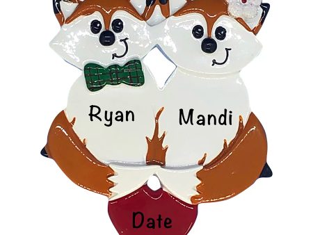 Fox Couple Christmas Ornament Discount