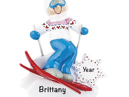 Ski Girl Christmas Ornament For Cheap