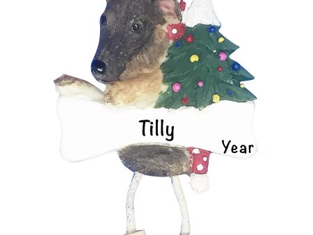 Greyhound Personalized Ornament - Brindle Style For Discount