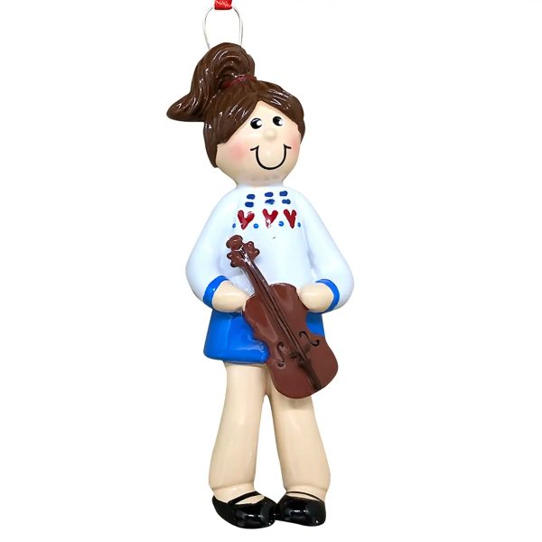 Violin Girl Christmas Ornament Sale