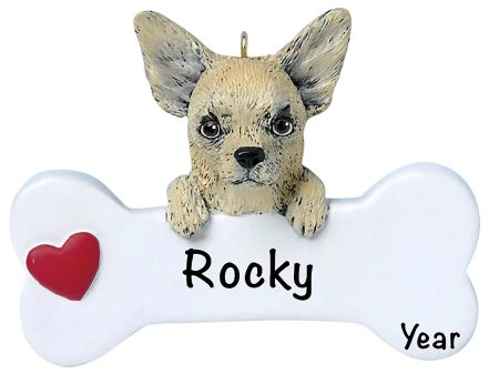 Chihuahua Dog Bone Christmas Ornament For Cheap