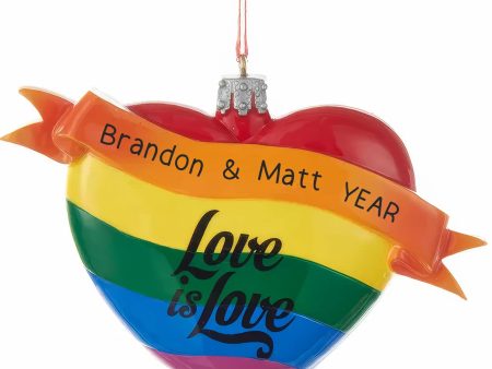 Rainbow Love Is Love Christmas Ornament on Sale