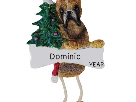 Boxer Personalized Ornament - Fawn & Cropped For Discount