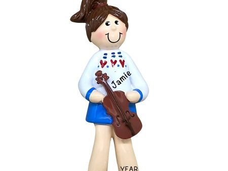 Violin Girl Christmas Ornament Sale