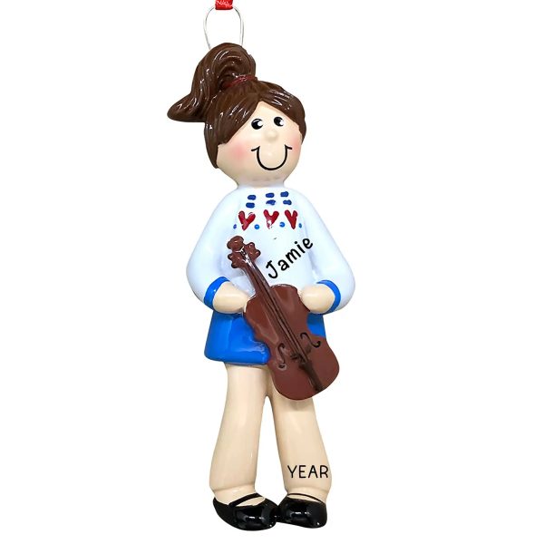 Violin Girl Christmas Ornament Sale