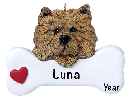 Chow Chow Dog Bone Christmas Ornament Online