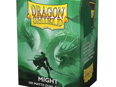 Dragon Shield - Matte Dual Sleeves: Might (Green) (100ct) For Discount