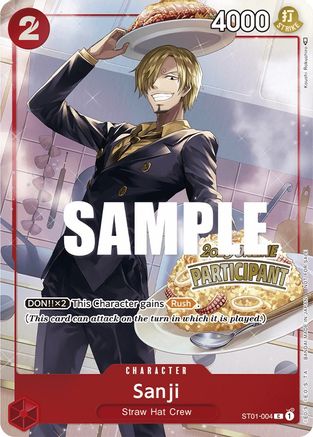 Sanji (Online Regional 2023) [Participant] (ST01-004) - One Piece Promotion Cards Foil [Promo] Online Sale