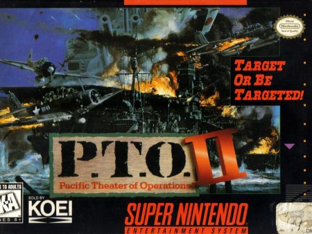 P.T.O. II  - SNES (W BOX & MANUAL) For Sale